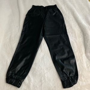 ZARA faux leather joggers